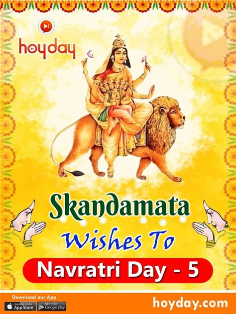 Wishing You Happy Navratri Day 5 Skandamata Avatharam