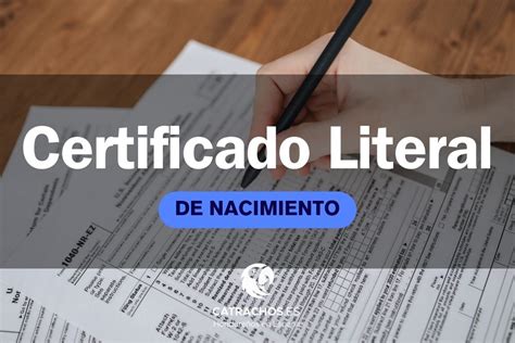 Certificado Literal De Nacimiento En Espa A Hondure Os En Espa A