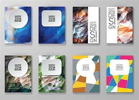 Brochure With Multicolored Backgrounds Design Colorful Wallpaper Vector ...