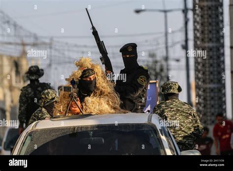 Gaza Palestine 15th Oct 2021 Members Of Saraya Al Quds Brigade The