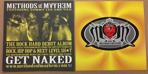 Motley Crue Methods Of Mayhem Set Of 2 Double Sided Promo Poster Flat Of 1999 Cd Ebay