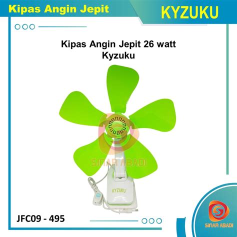 Jual Kipas Angin Jepit Dinding Duduk Watt Kyzuku Baling Sni