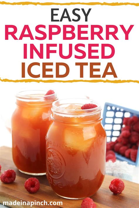 Refreshing Homemade Raspberry Iced Tea Recipe Made In A Pinch