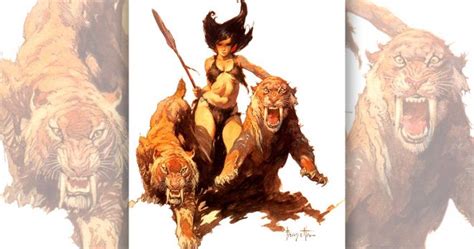 Amazing Huntress Painting by Legendary Artist Frank Frazetta Comes to Life