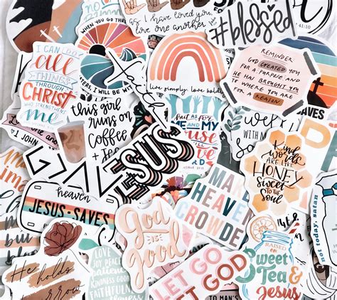 Christian Sticker Pack Jes S Pegatinas Fe Pegatinas Etsy