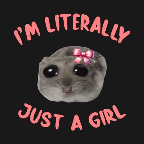 I M Literally Just A Girl Sad Hamster Meme I M Literally Just A Girl Im Literally Just A Girl