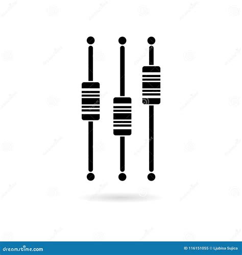 Painel De Controlo Dos Slideres Ou Dos Faders ícone Do Fader