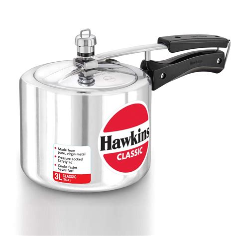 Hawkins Classic Pressure Cooker 3 Litre Tall 55818 DesiClik USA