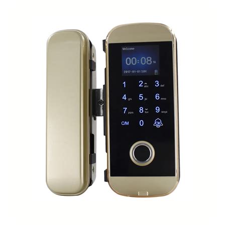 K108J Smart Keypad Biometric Fingerprint Glass Door Lock For Sliding