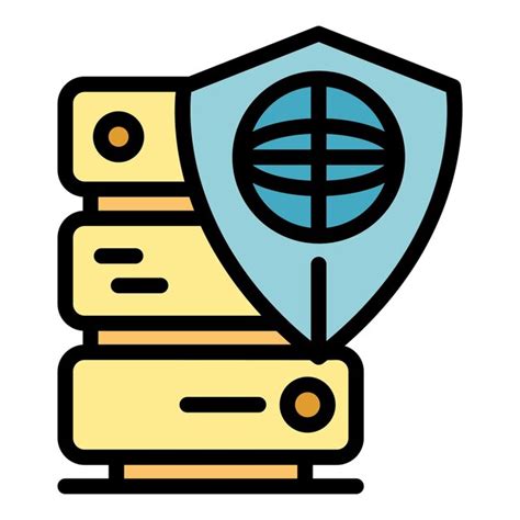 Premium Vector Secured Data Server Icon Outline Secured Data Server