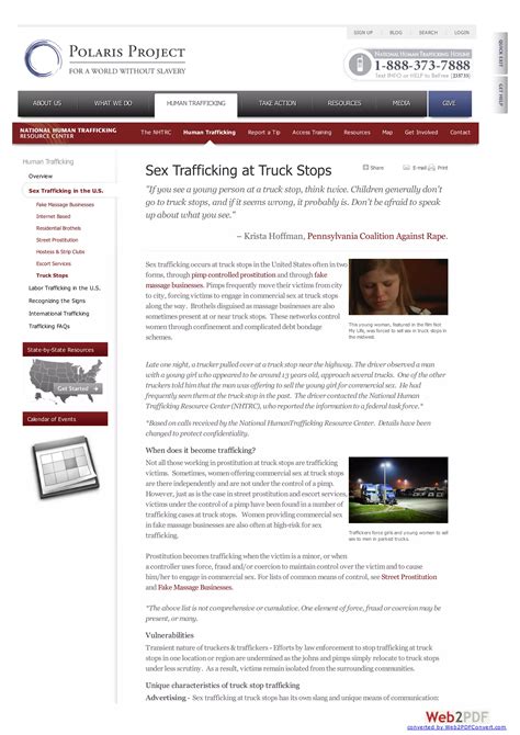 2a12 Sex Trafficking At Truck Stops Pdf