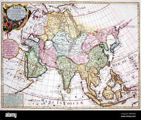 18th century Map of Asia Stock Photo - Alamy