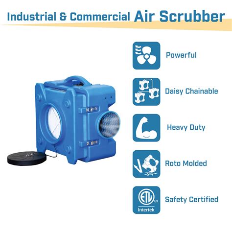 Bluedri As 550 Red Air Scrubber Hepa Air Filtration System Negative Air