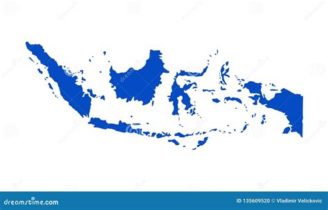 Indonesia Map - Unitary State of the Republic of Indonesia Stock Vector ...