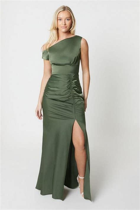 Dresses Debut London By Coast Fallen Shoulder Bias Cut Maxi Dress