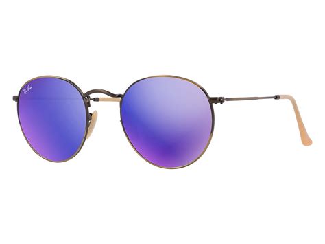 Ray Ban Round Blue Sunglasses Rb3447 Gold Mate Frame Atelier Yuwaciaojp