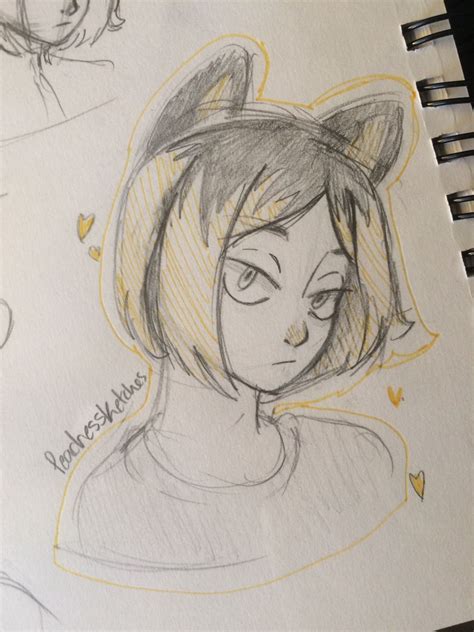 Kenma W Cat Ears Haikyuu Cool Art Drawings Anime Drawings Anime