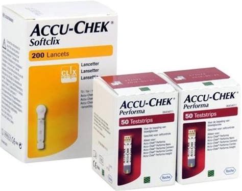 Accu Chek Performa Actiepakket 100 Teststrips 200 Softclix Bol