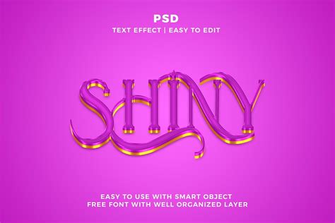 Premium Psd Shiny 3d Editable Photoshop Text Effect Style Psd With