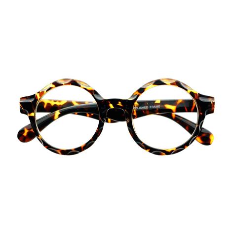 Unique Retro Style Large Clear Lens Circle Round Eyeglasses R2820