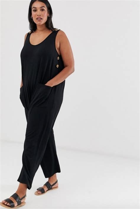 Asos Design Curve Minimal Jumpsuit Meghan Markle Black Everlane Jumpsuit At British Vogue