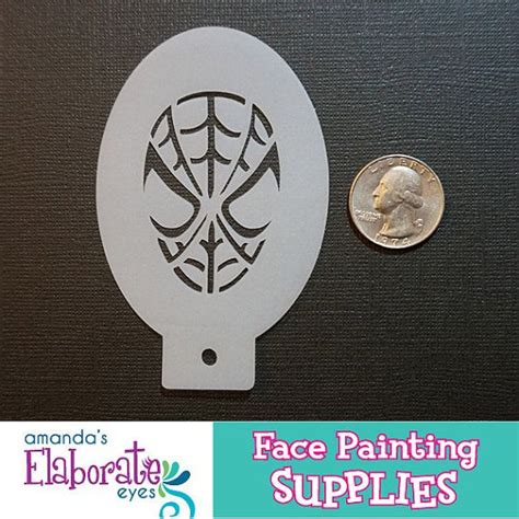 Spidey Face Face Painting Stencil Mini Etsy Face Painting Stencils