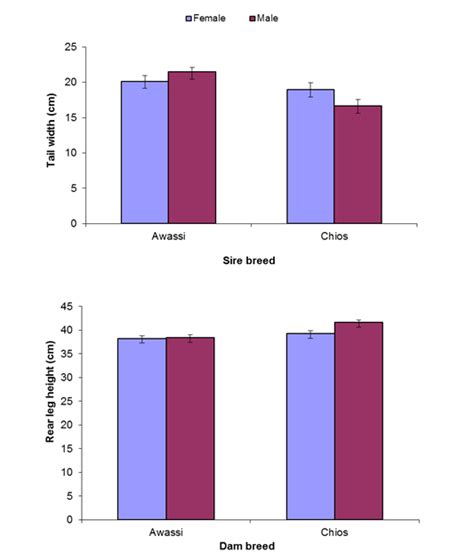 Interaction Effect Of Sire Breed With Sex On Tail Width P