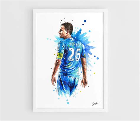 John Terry Chelsea FC A3 Wall Art Print Poster Of The Etsy