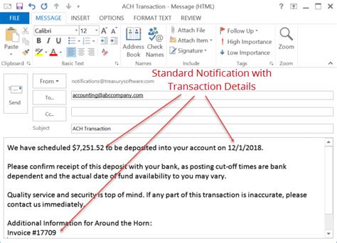 Ach Remittance With Email Notification