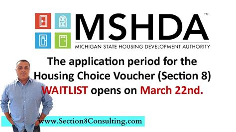 Section Housing Voucher Waitlist Opening In Michigan Counties For