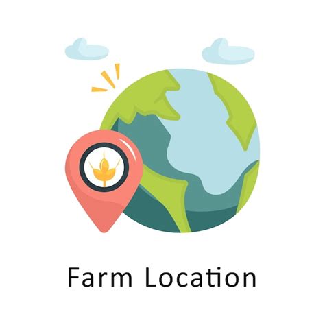 premium vector farm location vector flat icon design illustration