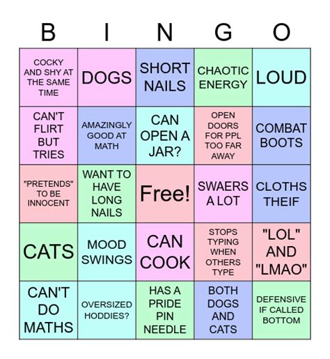 Top Vers Bottom Bingo Bingo Card