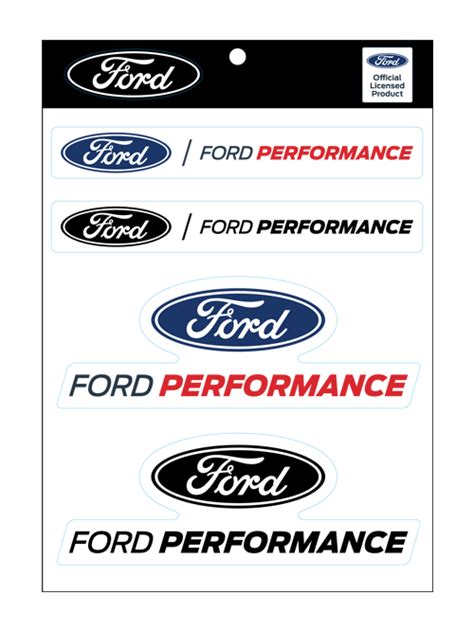 Ford Performance Sticker Sheet