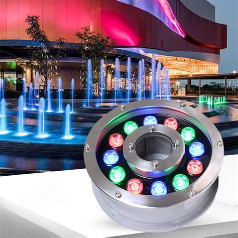 Modern Landscape Underwater Lighting Ip Fountain With Rgb Led Ring