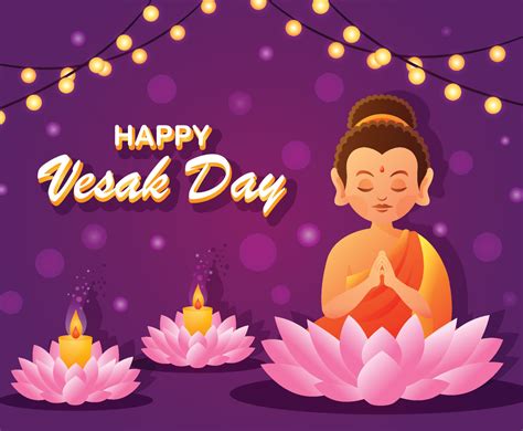 Happy Vesak Day Wishes Cards With Lotus Flowers And Buddha 42 Off