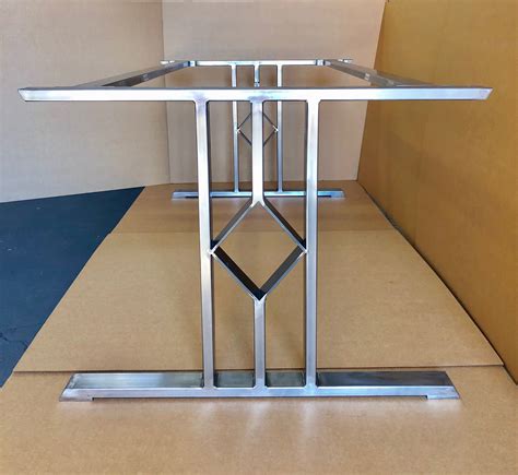 Design Dining Table Base Three Bars With Diamond Set Of Etsy