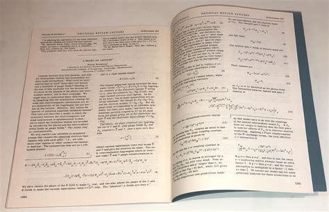 A model of leptons, pp. 1264-66 in Physical Review Letters Vol. 19, No. 21, 20 November 1967 ...