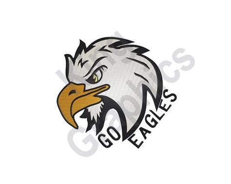 Eagles Mascot Machine Embroidery Design Etsy