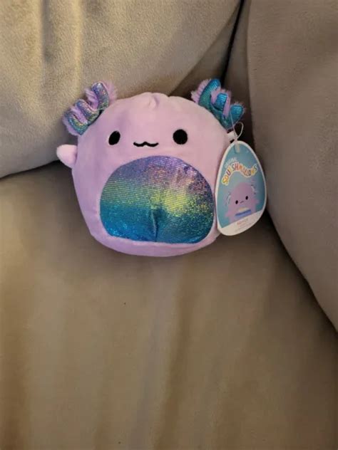 Squishmallow Monica Axolotl Purple Iridescent Belly 5” Squishmallows