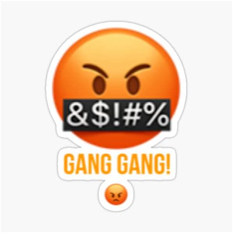 "Gang gang emoji" Sticker for Sale by Prestige313 | Redbubble