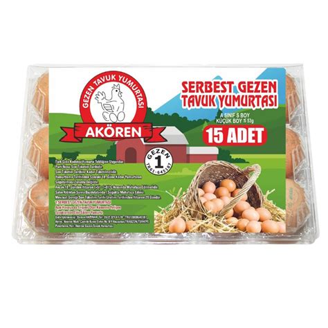 Akören Gezen Tavuk Yumurtası 15 li Paket Yumurta