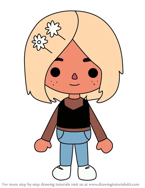 How To Draw Nadine From Toca Life World Toca Life World Step By Step