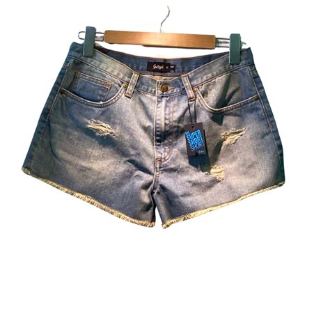 Sportsgirl Womens Size 12 Denim Shorts Blue