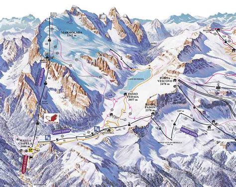 Marmolada Ski Map