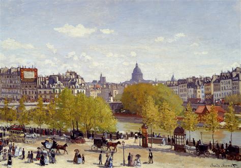 Wharf of Louvre, Paris - Claude Monet - WikiArt.org - encyclopedia of ...