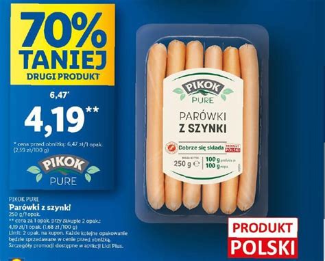 Promocja Parówki z szynki 250 g w Lidl