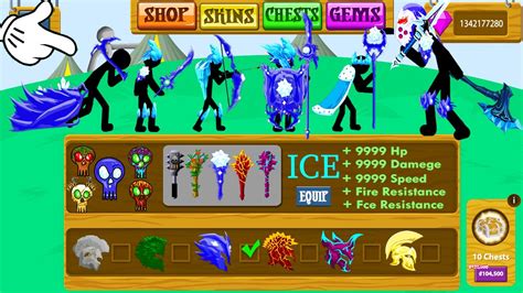 MODE ALL SKINS ICE GIANT SPEARTON SWORDWRATH ARCHIDON APK STICK