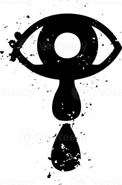 Crying Eye Symbol Distressed Icon 45444608 Png