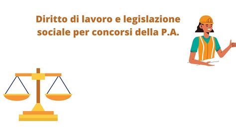 Diritto Del Lavoro E Legislazione Sociale 1 YouTube