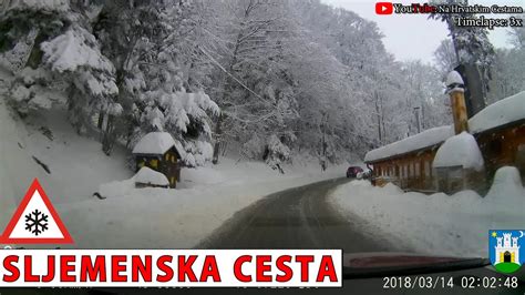 SLJEMENSKA CESTA Zimski uspon na 60 cm snijega Siječanj 2023 YouTube